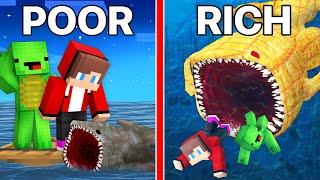 JJ and Mikey Upgrading POOR to RICH BLOOP in Minecraft - Maizen