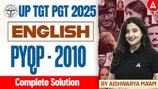 UP PGT English 2025 | Previous Year Question Paper 2010 with Complete Solution | Aishwarya Ma’am