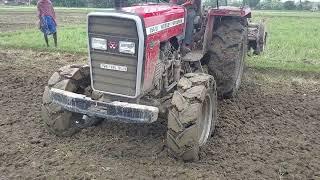 Messy Ferguson Dynatrack 254 Di 4wd Tractor Front Tyre Rolling||Tractor Video||