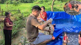 Mr. Vang completed the temporary swimming pool for Han, Han was very happy.