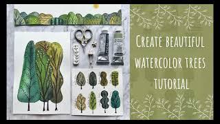 Create Watercolor trees by Mayo Moreno