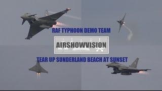 RAF TYPHOON DISPLAY TEAM FT. MARK LONG TEAR UP SUNDERLAND BEACH AT SUNSET (airshowvision)