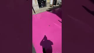 Pink street in Lisbon