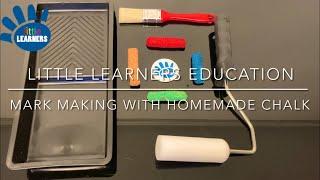 DIY Mark Making Pre-Writing Activity  Part 7 of 7 How to Make Homemade Sidewalk / Pavement Chalk