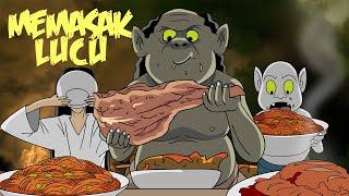 Pocong Gagal Makan Sate - Para Hantu Pesta Masakan Super Enak - Kartun Hantu Lucu