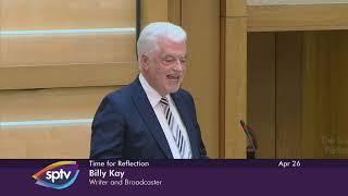 Author Billy Kay delivers heartfelt Scots speech to the Scottish Parliament
