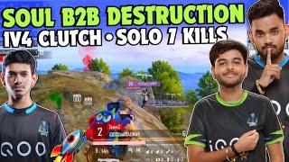 iQOOSoul Aggressive Domination  SouL Saumay & Manya on Fire  1v4 Clutch  Team SouL 