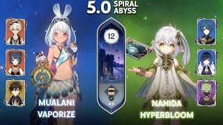 NEW Spiral Abyss 5.0! C0 Mualani Vape and C0 Nahida Hyperbloom | Genshin Impact Floor 12