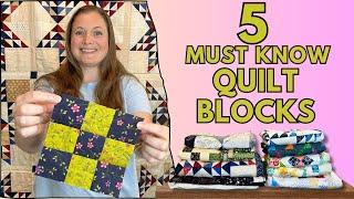 5 Must Know Quilt Blocks for Beginners! | Quilting Tutorial