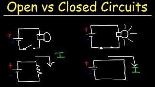 Open Circuits, Closed Circuits & Short Circuits - Basic Introduction