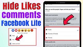 Disable FB Post Likes reaction and Commenting on Facebook Lite || Hide likes and comments in fb lite