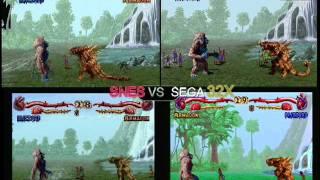 Cool's Comparisons: Primal Rage QUAD COMPARISON SNES vs Sega 32x & Jaguar CD vs Panasonic 3DO