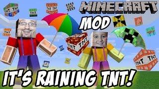 It's Raining TNT! Mike & Dad play Minecraft "Too Much TNT" Mod