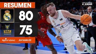 Real Madrid - UCAM Murcia (80-75) RESUMEN | Liga Endesa 2024-25