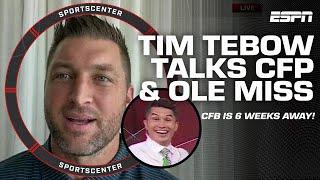 SURPRISE‼ Tim Tebow crashes SportsCenter to talk SEC expansion, new CFP format