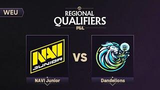 NAVI Junior проти Dandelions | TI13 Regional Qualifiers - WEU