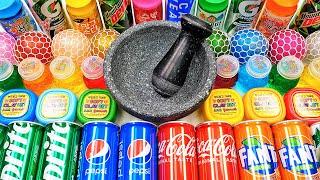 Satisfying Video Making Soda Slime Mixing Coca Cola Pepsi Fanta Sprite into Clear Slime GoGo ASMR