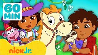 Dora the Explorer | 30 MINUTOS de Dora Resgatando Animais!  | Nick Jr. em Português