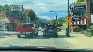 Driving down the strip of Gatlinburg