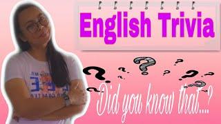 English Trivia || Did you know? || Trivia #1