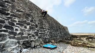 Irish urban climbing…300m east of the rush hour wall behind the harbour wall!