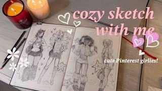 late night sketching | cozy sketch with me