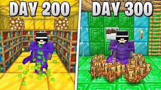 I Survived 300 Days in HARDCORE Minecraft...