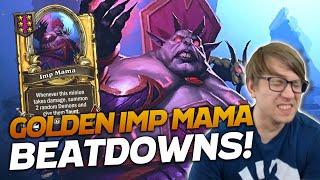 Shifter into Golden Imp Mama Gave a Beatdown! | Hearthstone Battlegrounds | Savjz