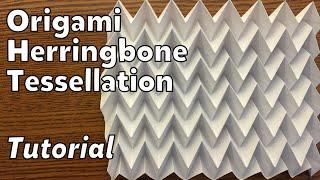 Origami Herringbone Tessellation | Tutorial