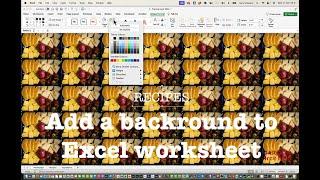 Add a Background to an Excel Sheet