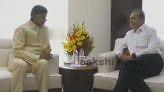 Anil Ambani Meets Chandrababu Naidu At CM Camp Office