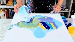 This Small Change Took this Painting to the Next Level! - Acrylic Pouring Experiment