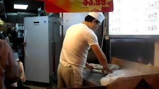 Noodle-making in Flushing, Queens, NY