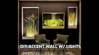 DIY Easy Accent Wall | LED lights | Feature Wall