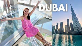 DUBAI vlog | sky views observatory, dubai mall, fountain show & more 