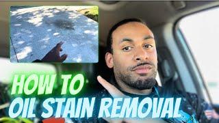 How to Remove Oil Stains From Concrete. (muriatic acid) ￼#howto #stainremover #pressurewashing