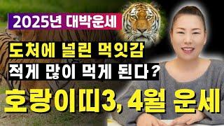 2025년 3~4월 호랑이띠운세 도처에 널린 먹잇감, 적게 많이 먹게 된다?  [양평용한점집 청화신당]