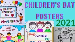 children's day poster making ideas 2021Malayalam /children's day posters 2021/Shishu Dinam