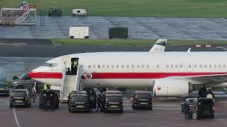 BAHRAIN ROYAL FLIGHT BOEING 737-800 BBJ A9C-ISA AT BIRMINGHAM AIRPORT 10/11/24