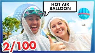 EVERYTHING in Disney World in 100 Days - Episode 2: Hot Air Balloon and Flower Ice Cream?