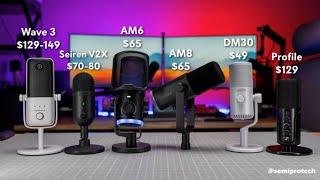 [Sound Demo] of FIFINE AmpliGame AM6 USB Mic vs AM8, DM30, Wave3, Profile, Seiren V2X @semiprotech