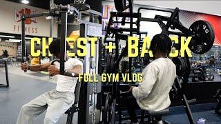 FIRST VLOG WITH MY NEW CAMERA! | chest + back day