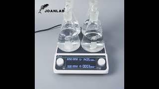 JOANLAB Advanced Four-station, Six-Position Magnetic Stirrer with Hot Plate: Digital Display  Mixer