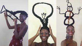 Woman Transforms Hair Into Unique Designs