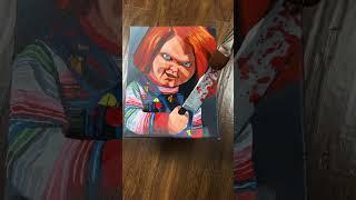 Chucky painting varnish  #paintings #paintingprocess #youtubeshorts