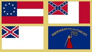 Flags of the Confederate States of America (with the Anthem of the Confederate States)