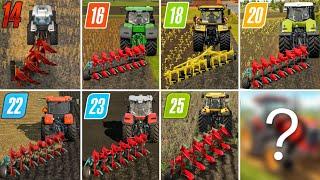 Fs14 vs Fs16 vs Fs18 vs Fs20 vs Fs22 vs Fs23 vs Fs25 | Plows Gameplay | Timelapse |