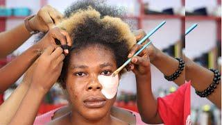 VIRAL 100M VIEWS ⬆️ UNBELIEVABLE TRANSFORMATION  ⬆️ BLACK  WOMEN  HAIR AND MAKEUP WOC MAKEUP