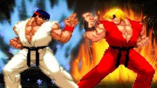 MUGEN 2024 - ICE RYU VS. FIRE KEN (WITH DIALOGUE) INSANE BATTLE!!!