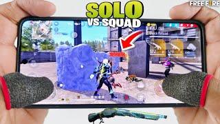 solo vs squad free fire handcam gameplay in poco x6 pro with 2 finger claw handcam